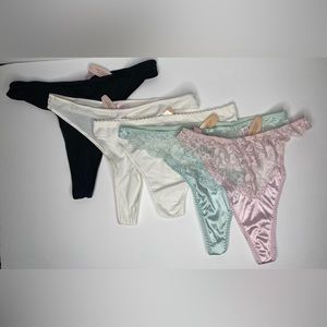 Vintage Victoria’s Secret Thongs Size Large Lot Of 5 New With Tags 2000-2002